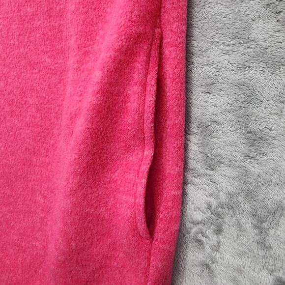 Cherish Sweater Dress Womens M Pink Fuzzy Soft Fleece Mini Long Sleeves Pockets - Picture 2 of 9